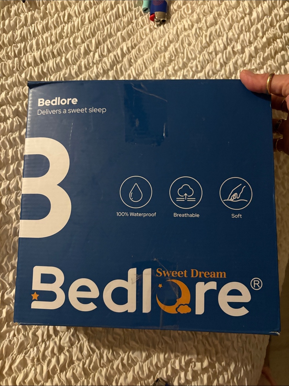 Blue Waterproof Mattress Protector - Breathable & Soft